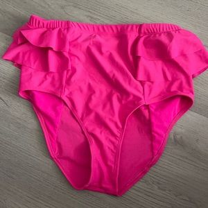 Forever 21 Pink Swim Ruffle Bottom